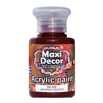 Ακρυλικό Χρώμα 60ml Maxi Decor Μπορντό Σκούρο MA069_MA069060